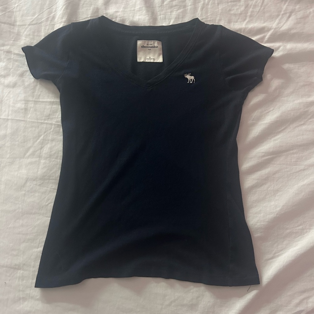 Abercrombie & Fitch Dark Blue V-Neck Tee